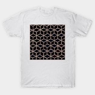 Black White Rainbow Geometric Abstract Acrylic Painting T-Shirt